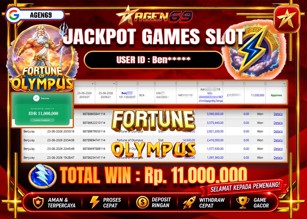 Bukti Jackpot AGEN69