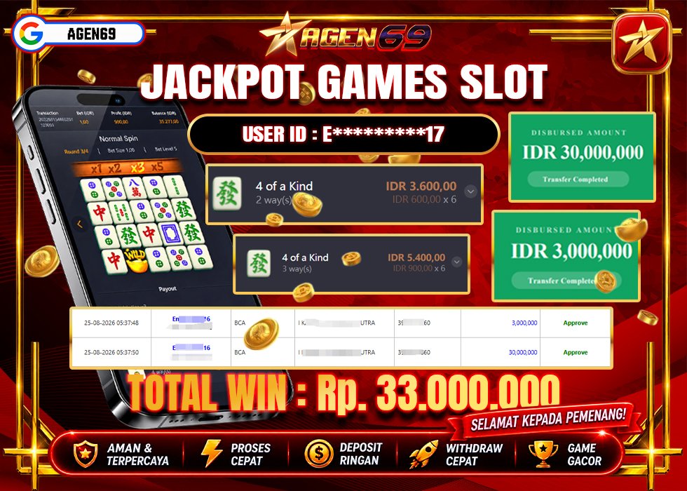 Bukti Jackpot AGEN69