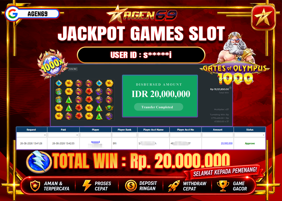Bukti Jackpot AGEN69