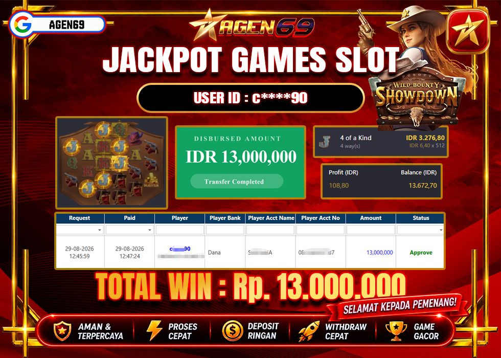 Bukti Jackpot AGEN69