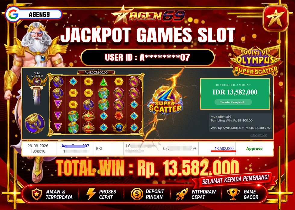 Bukti Jackpot AGEN69