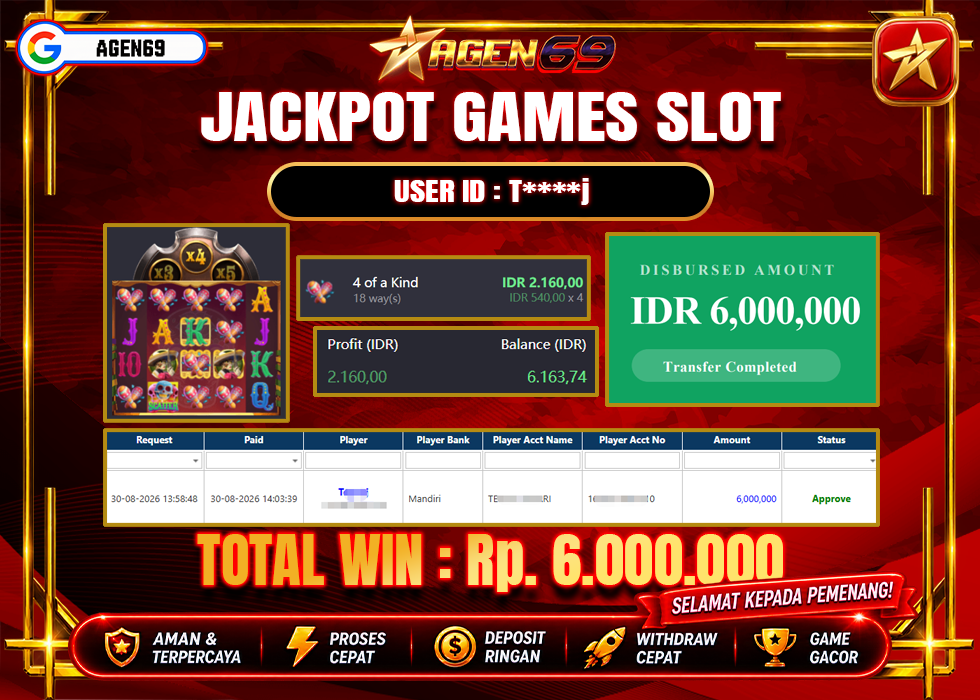 Bukti Jackpot AGEN69