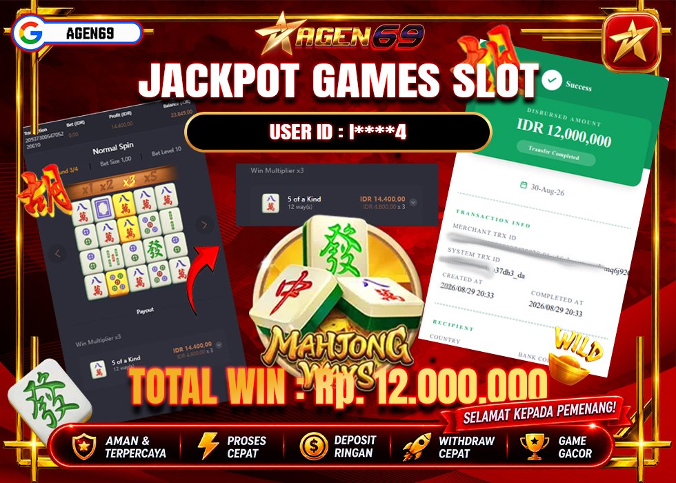 Bukti Jackpot AGEN69
