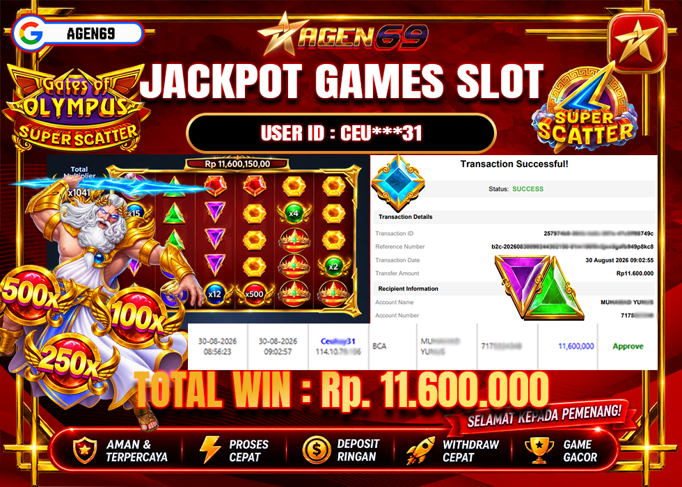 Bukti Jackpot AGEN69