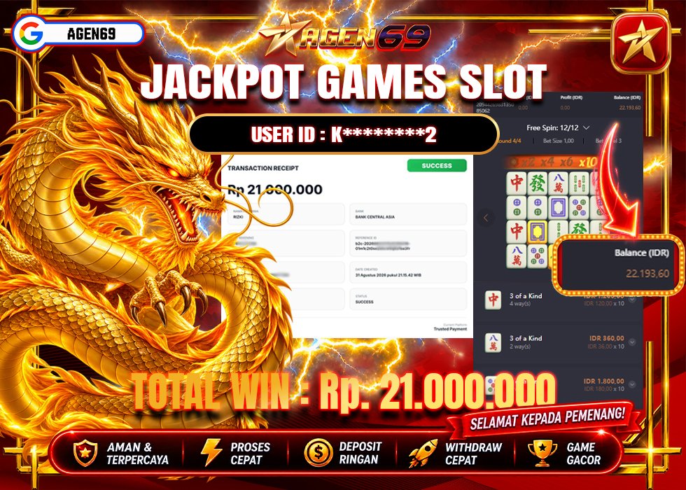 Bukti Jackpot AGEN69