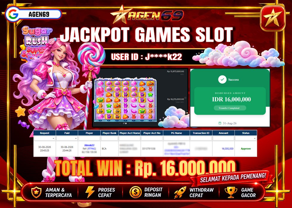 Bukti Jackpot AGEN69