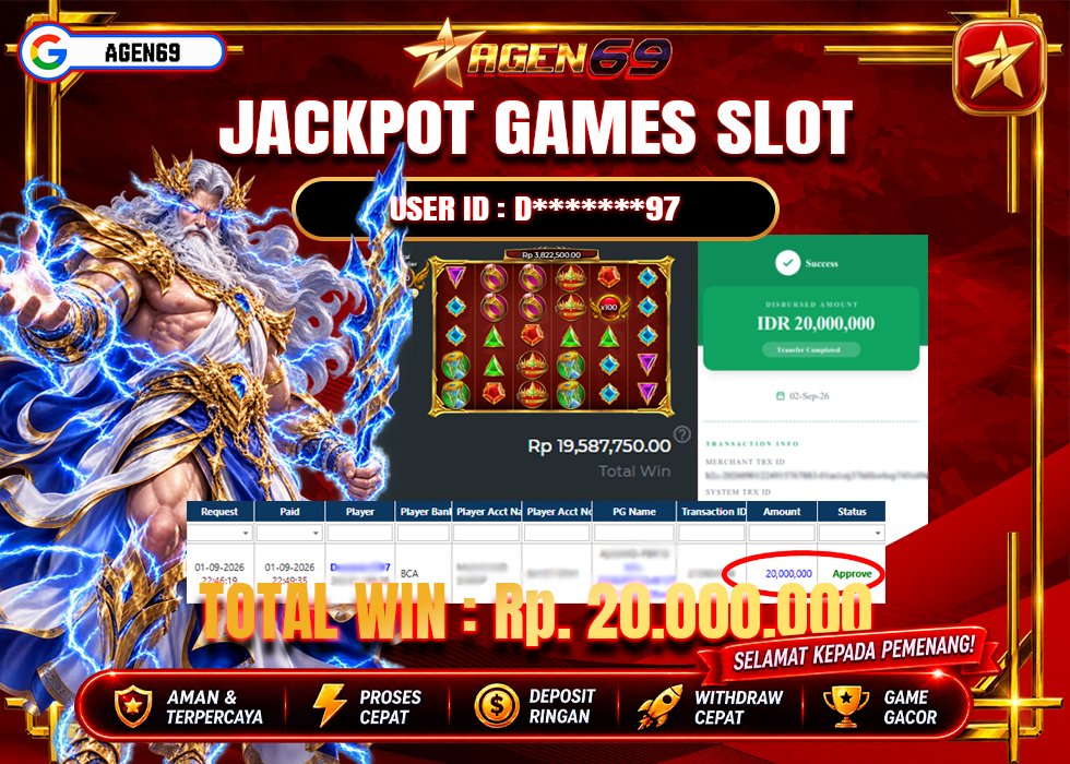 Bukti Jackpot AGEN69