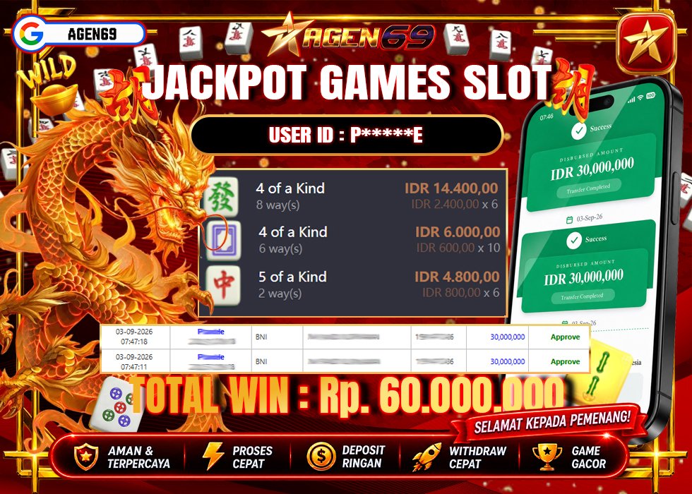 Bukti Jackpot AGEN69
