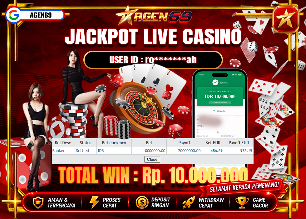Bukti Jackpot AGEN69