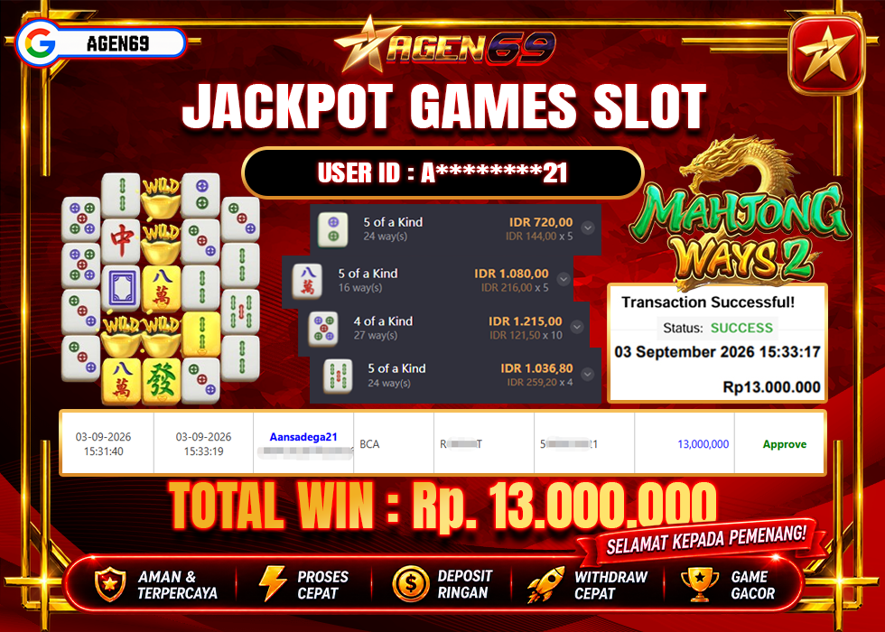 Bukti Jackpot AGEN69