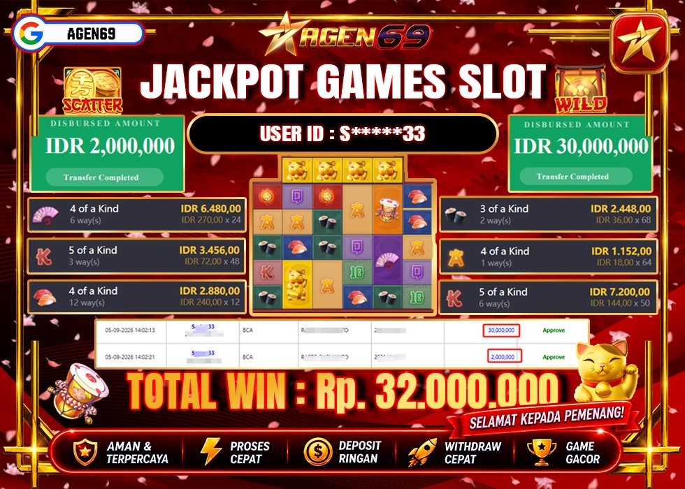 Bukti Jackpot AGEN69