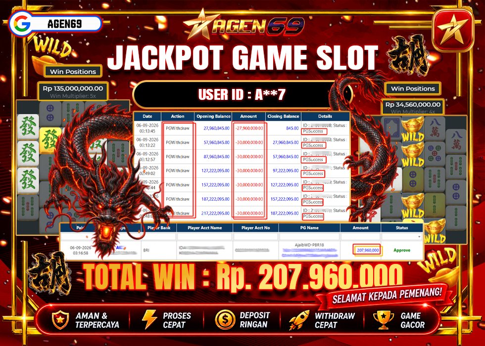 Bukti Jackpot AGEN69