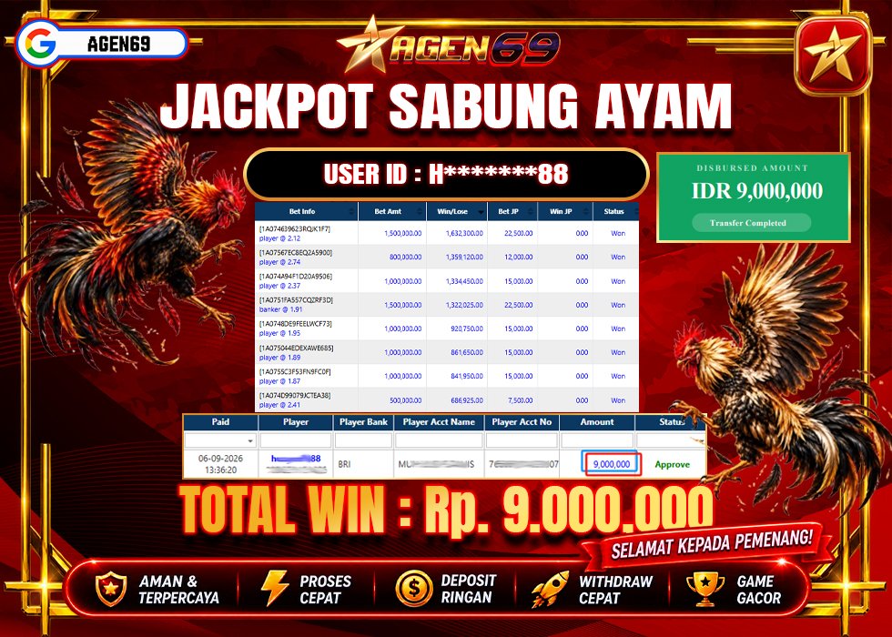 Bukti Jackpot AGEN69