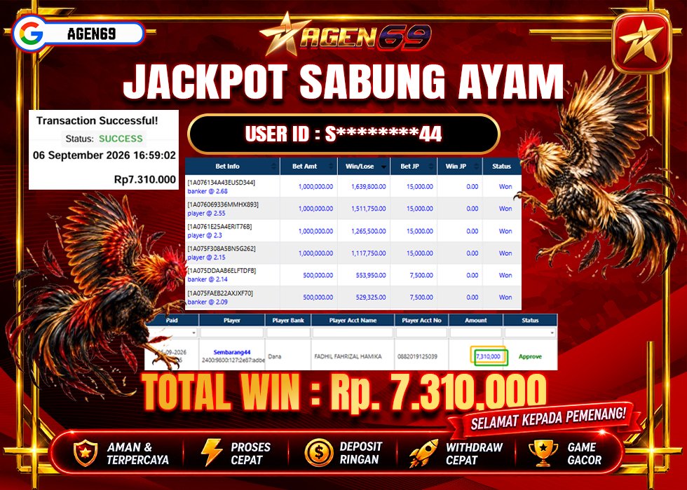 Bukti Jackpot AGEN69