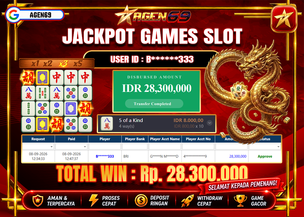 Bukti Jackpot AGEN69