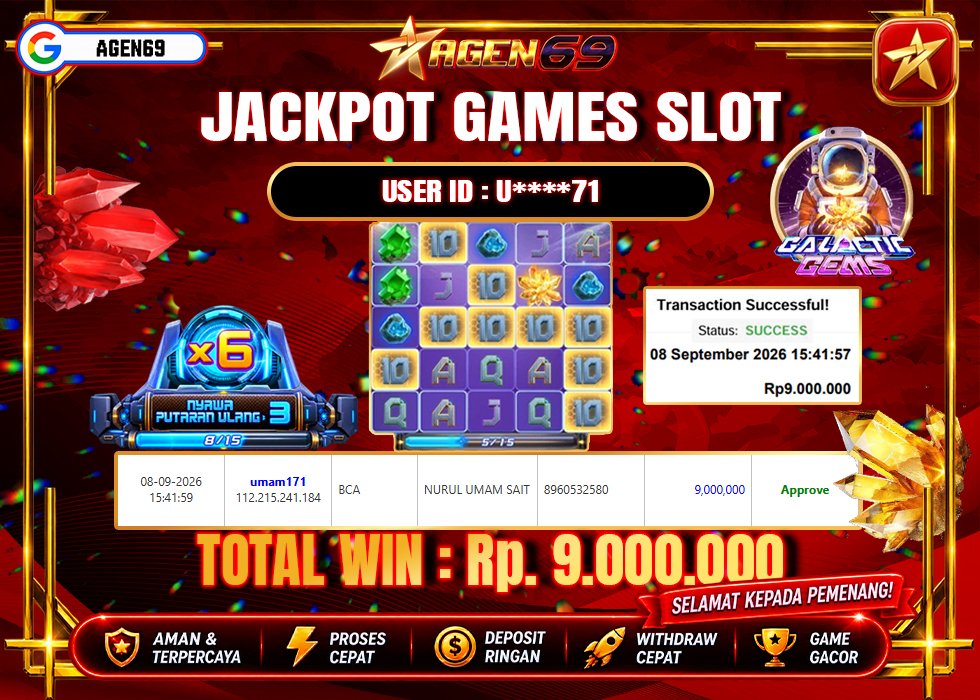 Bukti Jackpot AGEN69