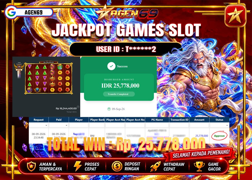 Bukti Jackpot AGEN69