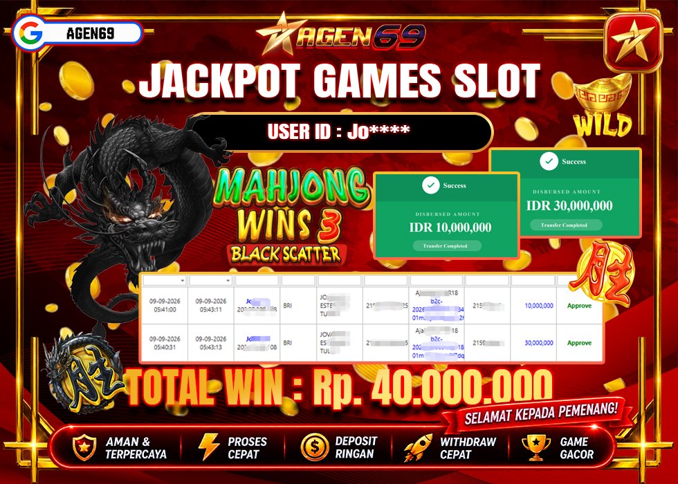 Bukti Jackpot AGEN69