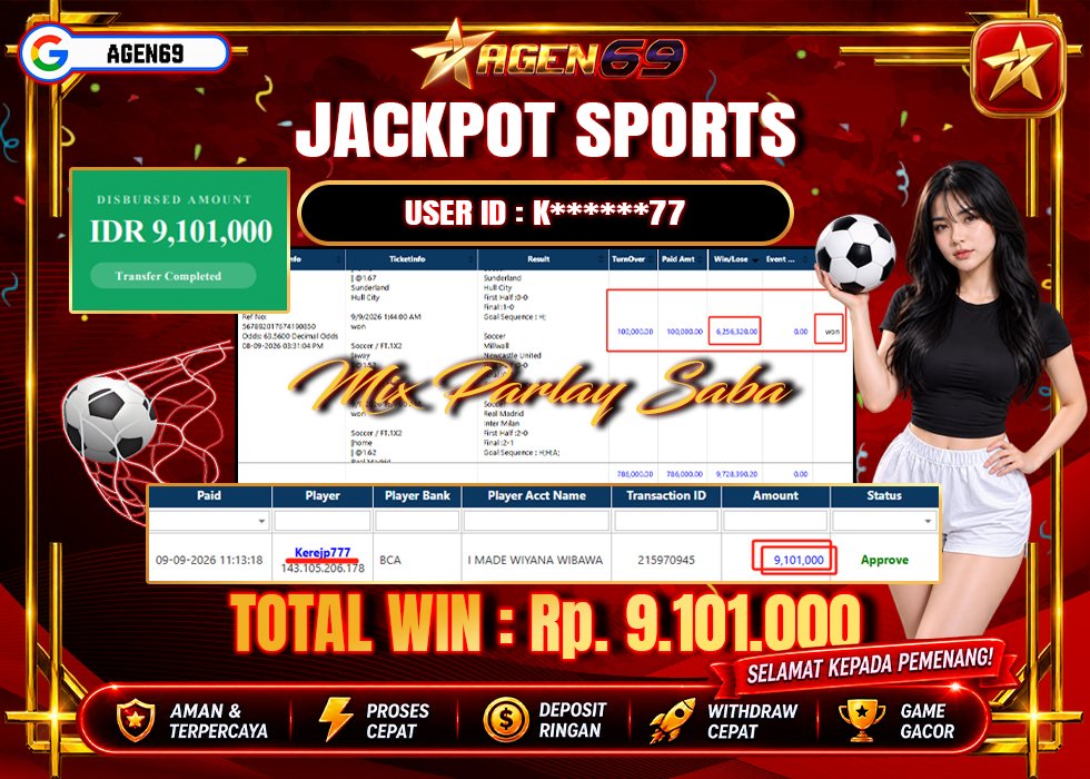Bukti Jackpot AGEN69