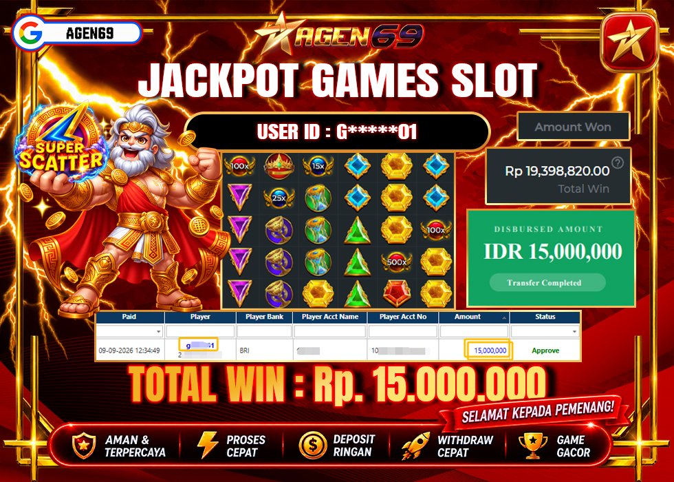 Bukti Jackpot AGEN69