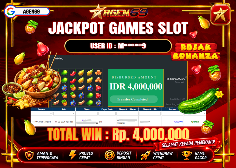 Bukti Jackpot AGEN69
