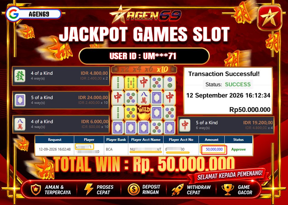Bukti Jackpot AGEN69