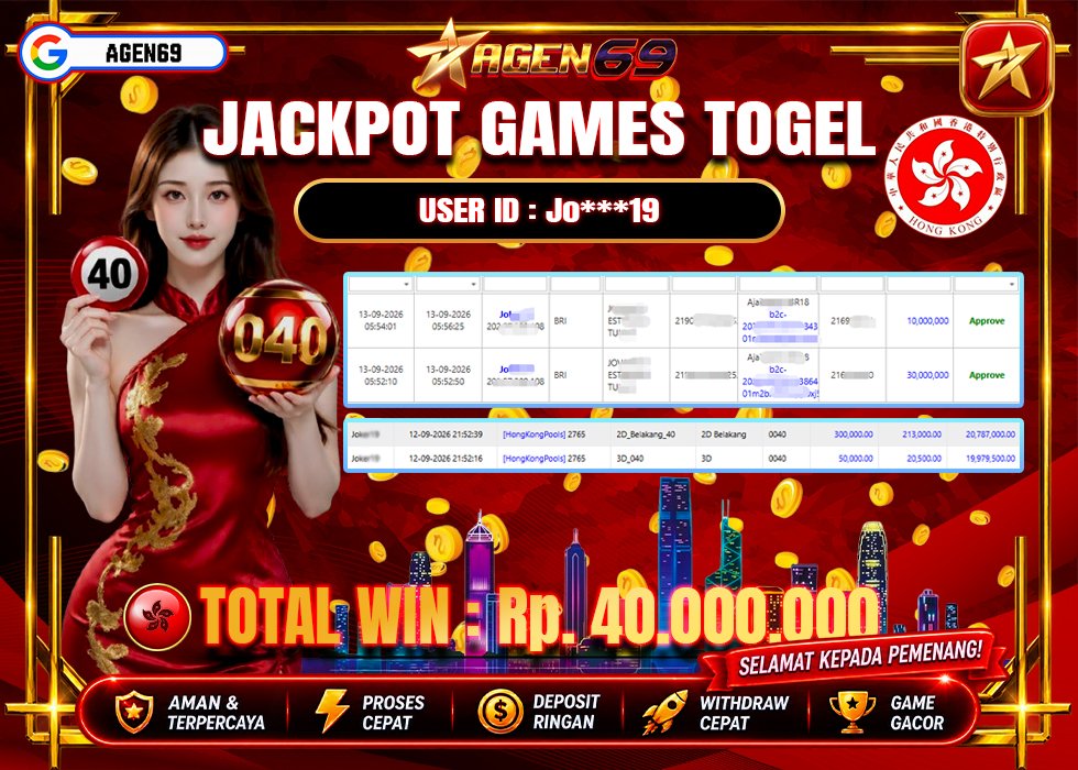 Bukti Jackpot AGEN69