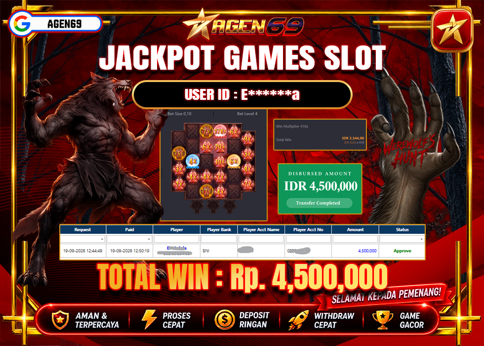 Bukti Jackpot AGEN69