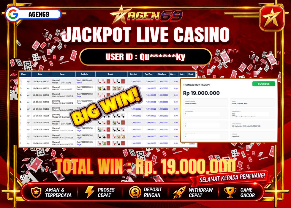 Bukti Jackpot AGEN69