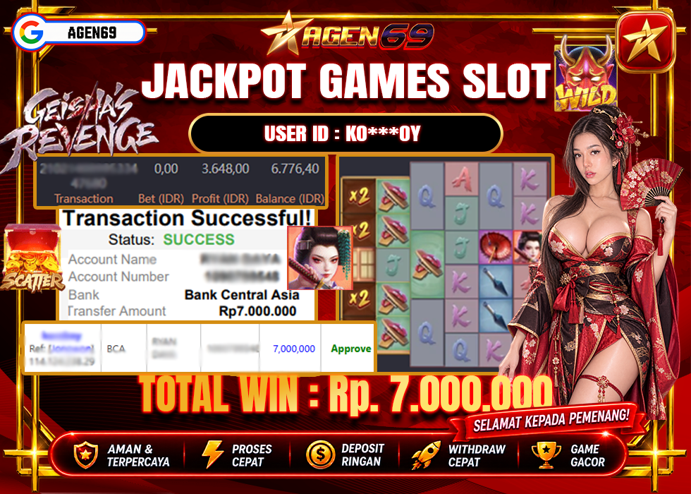 Bukti Jackpot AGEN69